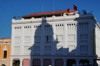 Schattenspiel der Kathedrale von Santiago auf der Casa Granda (sic!)