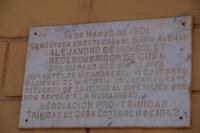 Erinnerung an einen Aufenthalt Alexander von Humboldts des 