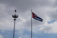 Jakobinermütze und kubanische Flagge, Plaza de la Revolución, La Habana