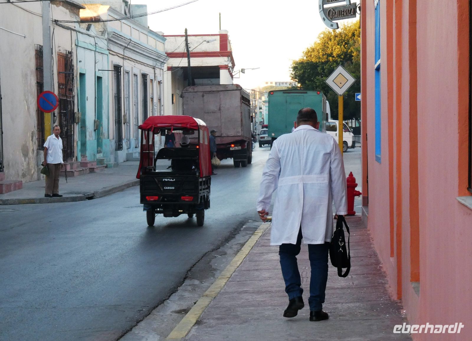 auf dem Weg zur Arbeit