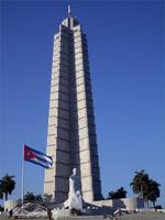Nationalheld Jose Marti auf dem Revolutionsplatz in Havanna