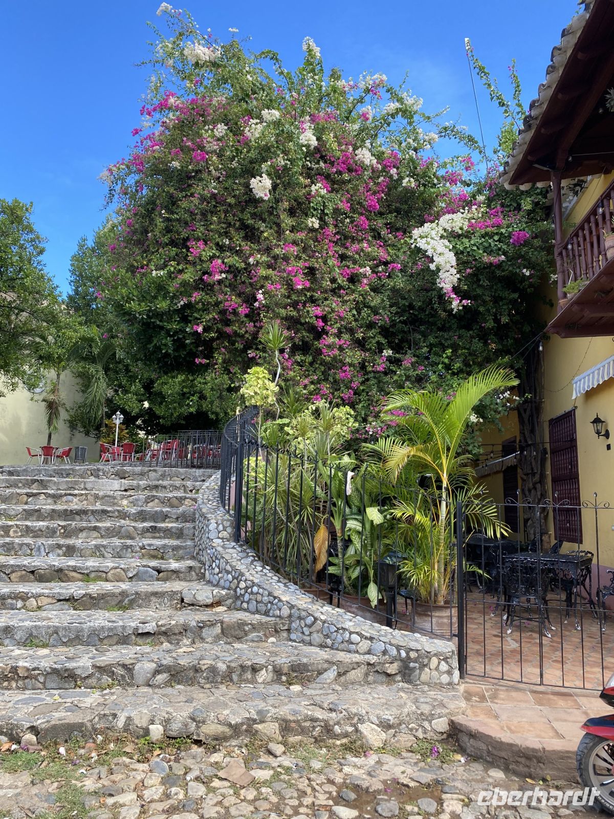 Die singende Treppe in Trinidad ist noch unbelebt