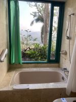 Auch das Badezimmer gewährt einen schönen Blick