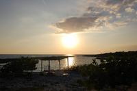 Sonnenuntergang an der Badebucht 