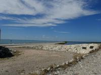 auf dem Damm Richtung Santa Maria