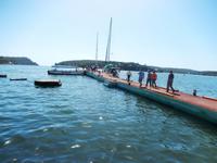 Fahrt zur Insel auf der wir Mittagessen