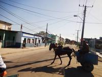 Santiago Straße mit Kutsche