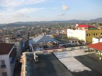 Blick von der Dachterrasse unseres Hotels Casa Granda über Santiago de Cuba 