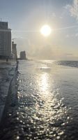 Kuba, Havanna, Sonnenuntergang auf der Strandpromenade