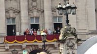 Trooping the Colour- die königliche Familie auf dem Balkon des Buckingham Palastes