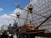 The Golden Hind ist aufgetakelt