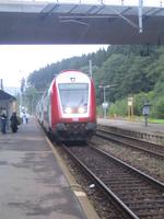 Einfahrt des Zuges in Clervaux