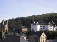 Blick auf das Schloss von Clervaux