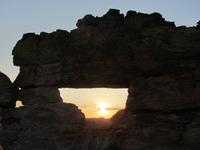 Sonnenuntergang Isalo-Fenster
