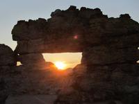 Sonnenuntergang Isalo-Fenster