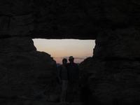 Sonnenuntergang Isalo-Fenster