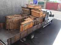 Transport der Korbschlittten