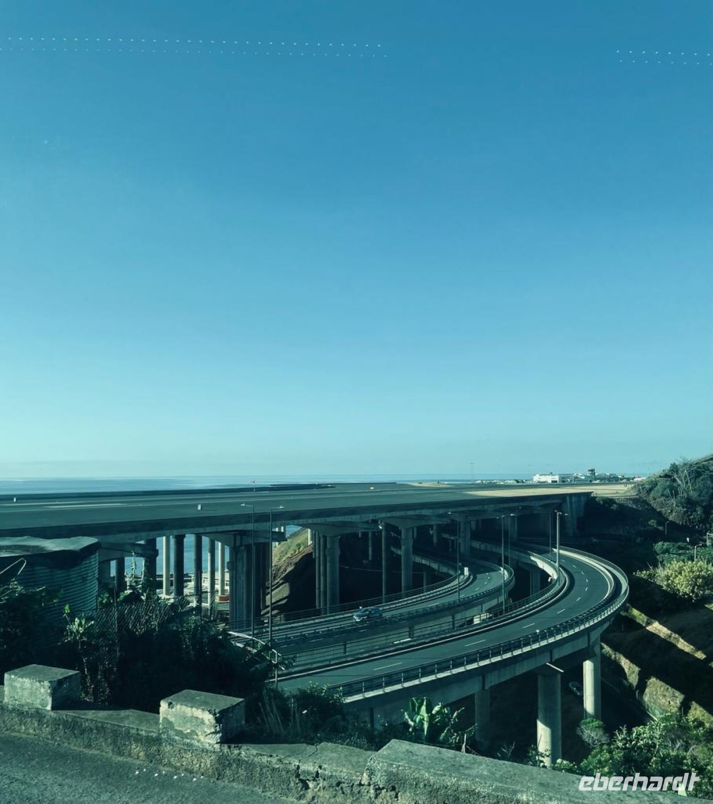 Blick auf Flughafen Madeira