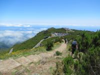 Sicht auf die Talstation Achada do Teixtera 