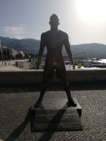 Statue von Cristiano Ronaldo vor dem Museum in Funchal