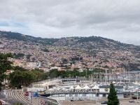 Blick auf Funchal und Hafen vom Park Santa Catarina