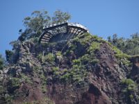 Funchal , Fahrt mit der Santa Maria - Blick auf Cabo Girao vom Meer aus