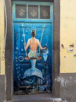 Bunt bemalte Türen in der Rue de Santa Maria Funchal/Madeira