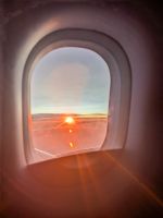 Sonnenuntergang im Flugzeug/Madeira