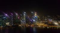 Singapur CBD bei Nacht