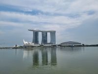 Singapur - Spaziergang entlang des Singapore-Rivers (Marina Bay Sands Hotel)