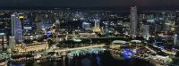 Singapur - Abendspaziergang (Ausblick von der 57. Etage des Marina Bay Sands Hotel)