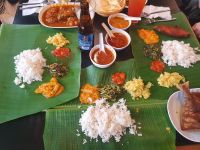 Georgetown, Essen vom Bananenblatt im indischen Restaurant