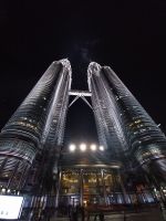 Petronas Tower bei Nacht, Kuala Lumpur, Malaysia
