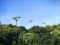 Cablecar auf der Insel Sentosa (So macht Nahverkehr Spaß!)