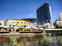 Der Singapur River am Clard Quay