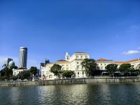 Mit dem Boot auf dem Singapur River unterwegs