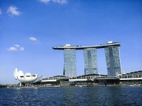 Marina Bay Sands und Lotosblüte, Singapur