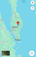 Unsere Dschungellodge mitten in Malaysia (roter Punkt)