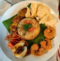 Traditionelles Essen auf Bananenblättern in Ipoh