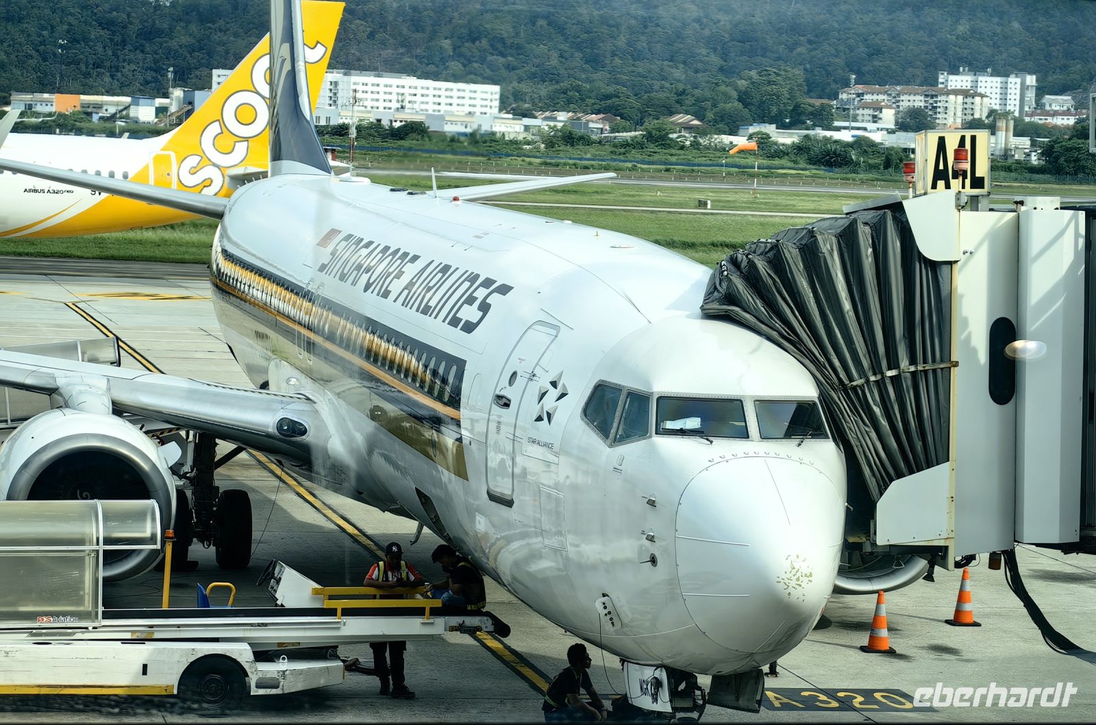 Unser Flugzeug nach Singapur