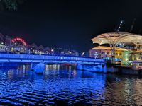 Singapur. Nachts am Fluss. Clarke Quay