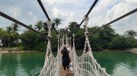 Singapur. Sentosa. Hängebrücke zum südlichsten Punkt
