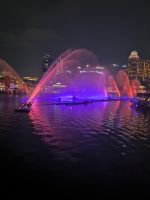 Singapur. Spectra: Licht- und Wassershow am Marina Bay Sands