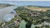 Singapur. Ausblick vom Dach des Marina Bay Sands