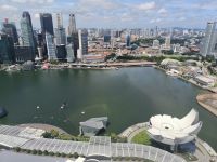 Singapur. Ausblick vom Dach des Marina Bay Sands