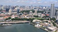 Singapur. Ausblick vom Dach des Marina Bay Sands 