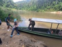 Malaysia. Taman Negara Nationalpark. Ankunft bei den Ureinwohnern