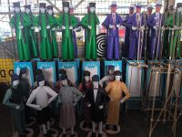 Malaysia. Chinesische Grabbeigaben - Werkstatt. Georgetown / Penang