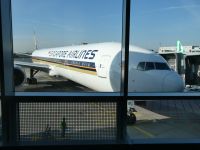 Unser Flieger von Singapur Airlines 