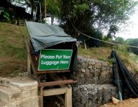 Aufzug für unser Gepäck vom Boot in das Hotel